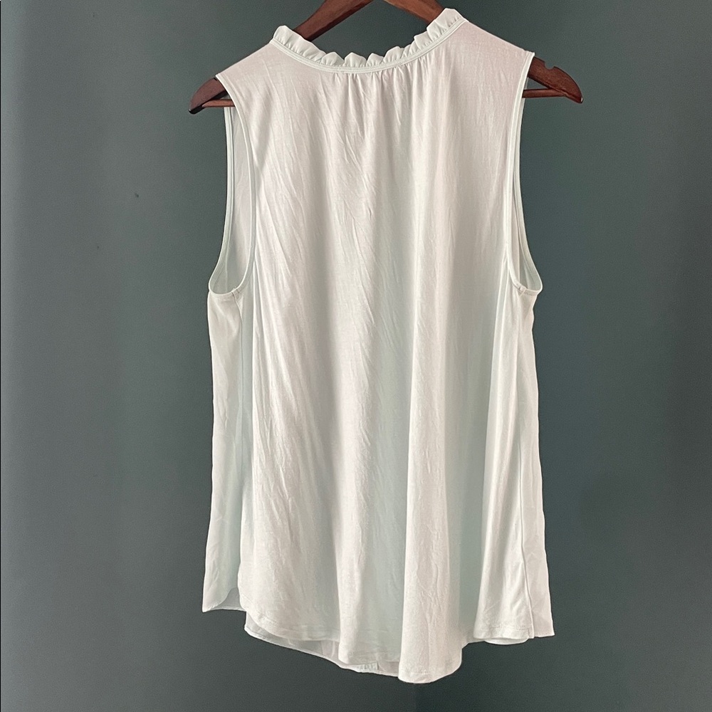 LOFT Light ocean blue Ruffle Blouse - Picture 2 of 3
